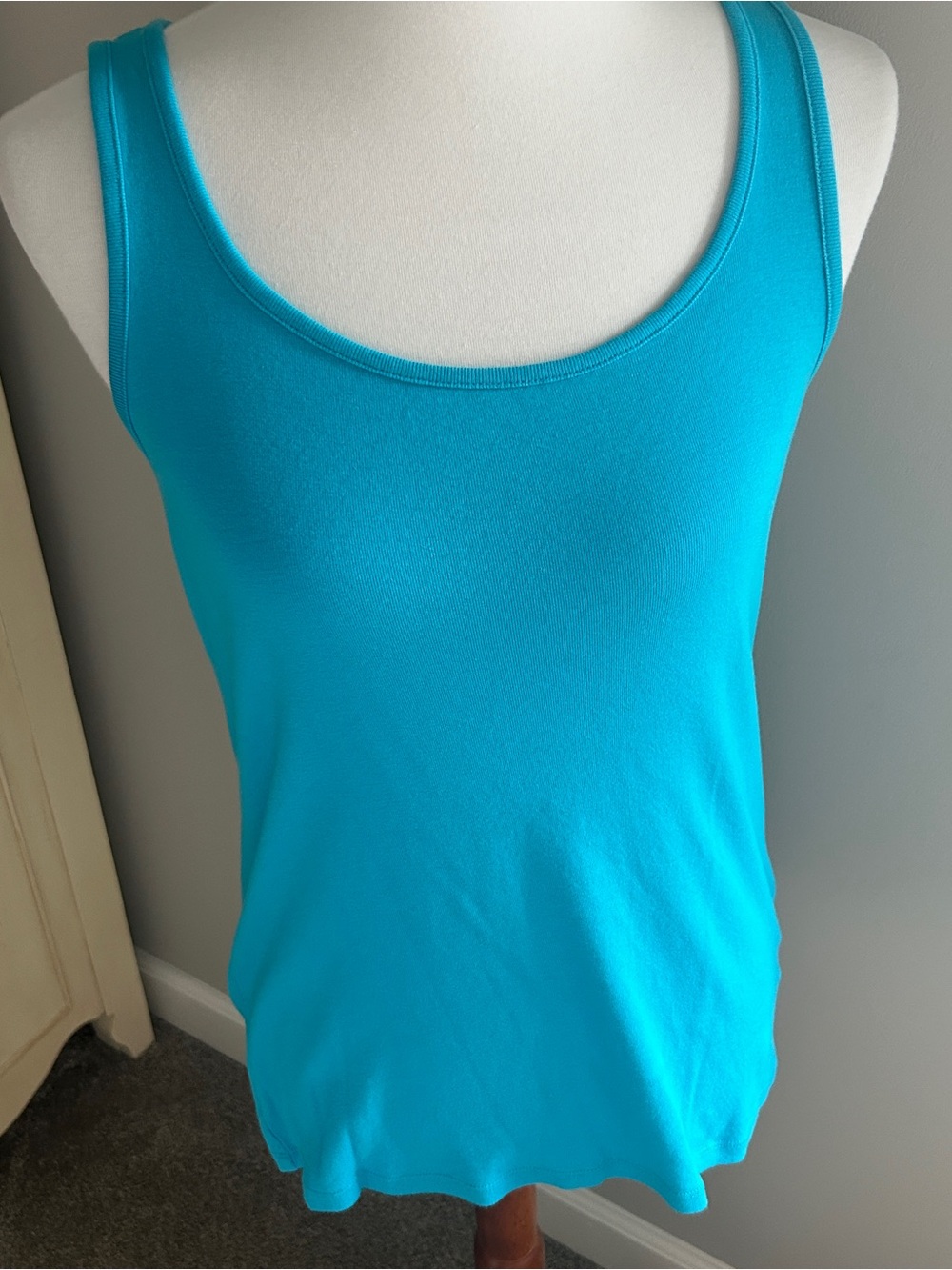 Jones New York Bright Teal Scoop Neck Tank